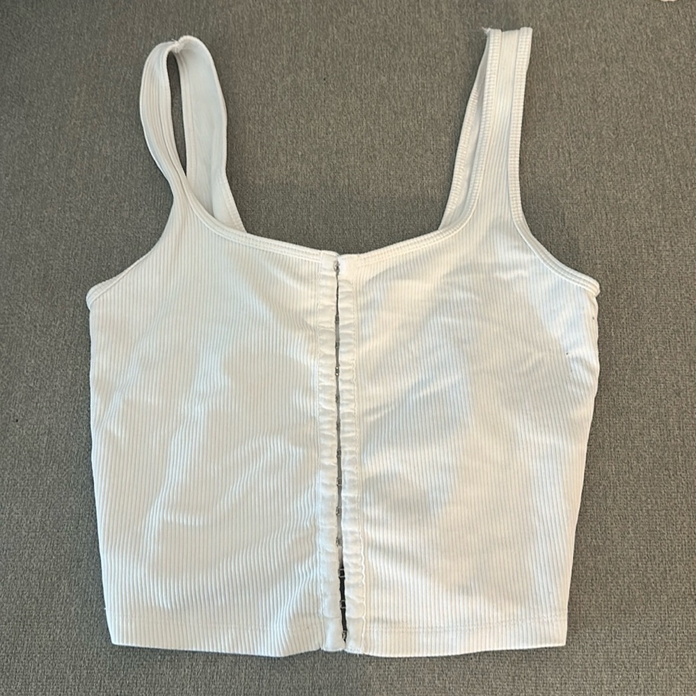 White Abercrombie Tank